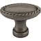 Elements 1-3/8" Overall Length Brushed Pewter Oval Rope Detailed Lindos Cabinet Knob Z115L-BNBDL - alternate 2